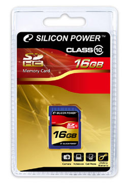 Карта памяти SDHC 16 GB Silicon Power class 6