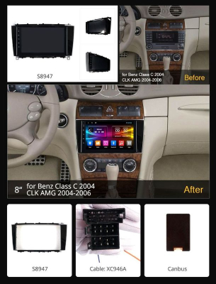 Штатная магнитола MERCEDES G класс W463 2001-2006, C класс W203, CLK C209/W209, Vito, Viano OL-8947- в Тюмени