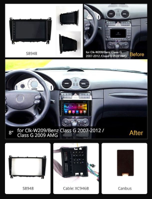 Штатная магнитола MERCEDES G-класс W463 2007-2012, C-класс W203 рестайл 2004-2007, CLK, CLC, SLK OL- в Тюмени