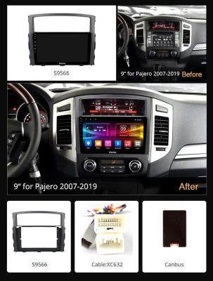 Штатная магнитола MITSUBISHI Pajero IV 2006-2015 (V97/V93) OL-9566 9'', 1024*768 в Тюмени