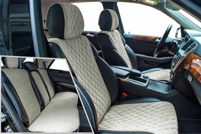 Комплект Накидок Carfashion для автомобиля "BULLET PLUS" св.серый/т.серый купить в Тюмени