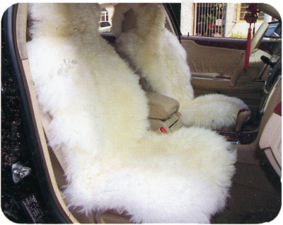 Накидка на сиденье длинный ворс передние (персиковая) купить в Тюмени