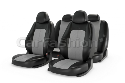 Чехлы "RANGER LEATHER" черный/серый/серый купить в Тюмени