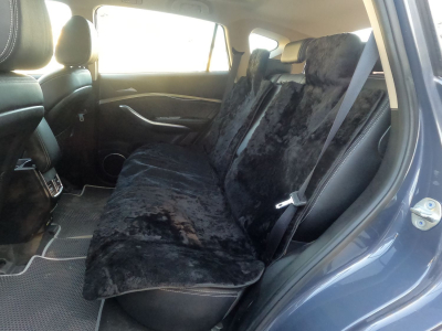 Накидка на сиденье авто, мутон (Черный) задняя купить в Тюмени