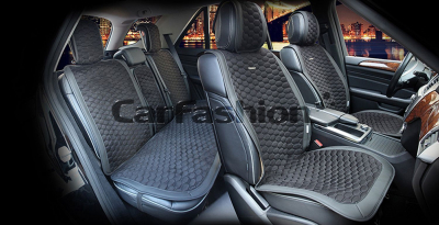 Комплект Накидок Carfashion для автомобиля "CAPRI PLUS" черный/черный/черный