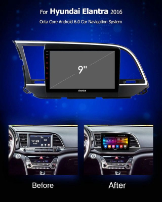 Штатная магнитола HYUNDAI ELANTRA 2016+ OL-9708 (экран 9", 1024*600)