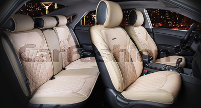 Комплект Накидок Carfashion "STING PLUS" бежевый/бежевый купить в Тюмени