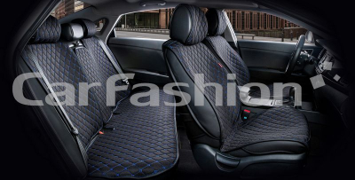 Комплект Накидок Carfashion "CROWN" черный/черный/синий купить в Тюмени