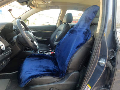 Накидка на сиденье авто, мутон (Синие) перед купить в Тюмени