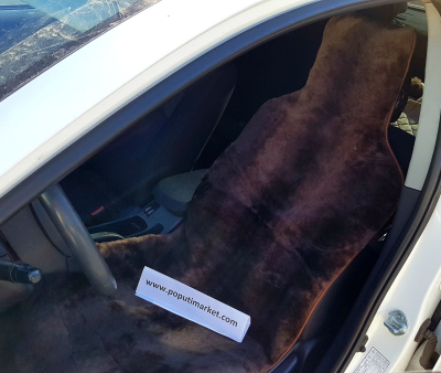 Накидка на сиденье авто, мутон премиум (Кофе с молоком) перед купить в Тюмени