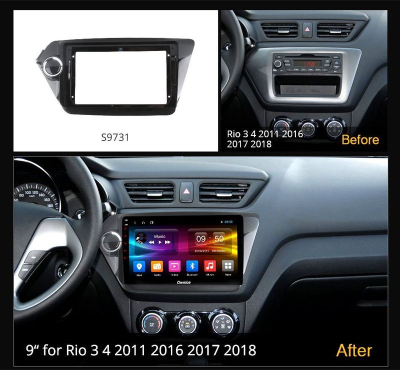 Штатная магнитола KIA RIO 2011+ (QB) OL-9731 (экран 9'', 1024*600) в Тюмени