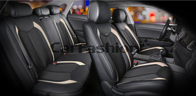 Комплект Накидок Carfashion "URBAN PLUS PREMIUM" черный/черный/бежевый купить в Тюмени