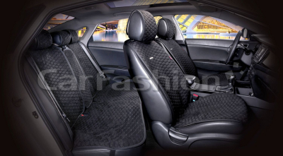 Комплект Накидок Carfashion "CAPRI PRO PLUS" черный/черный/черный купить в Тюмени