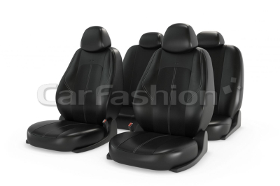 Чехлы "RANGER LEATHER" черный/черный/серый изображение Чехлы "RANGER LEATHER" черный/черный/серый купить в Тюмени