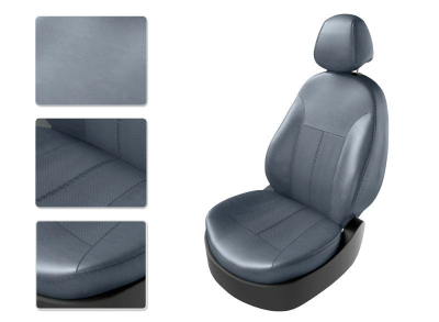 Автомобильные чехлы для CHERY TIGGO 2 с 2014 серый/серый/серый
