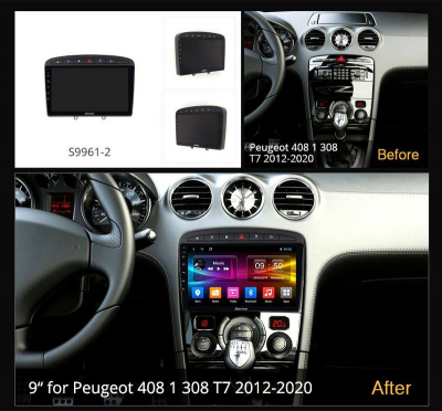 Штатная магнитола PEUGEOT Peugeot 408 2012+, 308 2008-2014, RCZ 2010-2015 серый OL-9961 9'', 1024*60