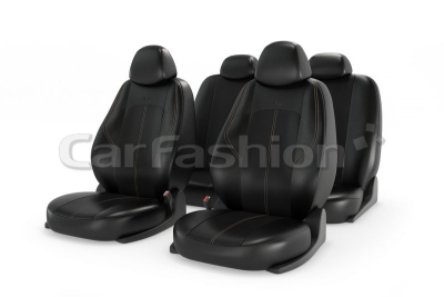 Чехлы "RANGER LEATHER" черный/черный/оранжевый изображение Чехлы "RANGER LEATHER" черный/черный/оранжевый купить в Тюмени