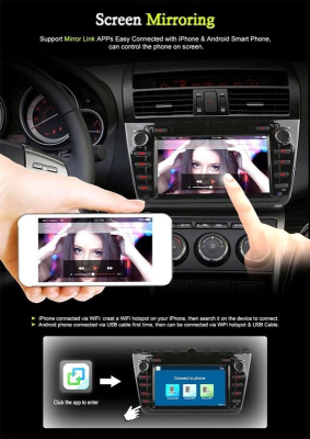 Штатная магнитола MAZDA MAZDA 6 2007-2012 OL-8502-8 (экран 8'', 1024*600) в Тюмени