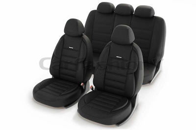 Чехлы на сидение автомобиля Carfashion "GROSS" черный/черный/т.серый купить в Тюмени