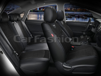 Комплект каркасных чехлов 5D "SHELL PLUS" черный/черный/черный купить в Тюмени