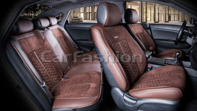 Комплект Накидок Carfashion "STALKER PLUS" кофе/кофе/кофе купить в Тюмени