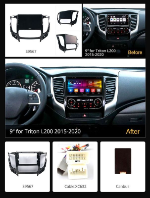 Штатная магнитола MITSUBISHI PAJERO SPORT / L200 2017+ OL-9567 9'', 1024*600 в Тюмени