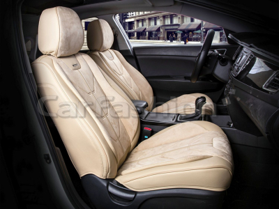 Каркасные чехлы фронт 5D "START" бежевый/бежевый/бежевый купить в Тюмени