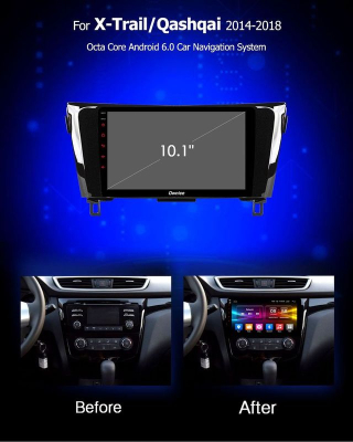 Штатная магнитола NISSAN Qashqai II 2014+, X-Trail 2015+ (T32) OL-1675 10'', 1024*600 в Тюмени
