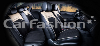 Комплект Накидок Carfashion "ARSENAL PLUS" бежевый/черный купить в Тюмени
