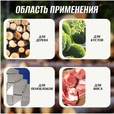 Пила аккумуляторная цепная 8+6