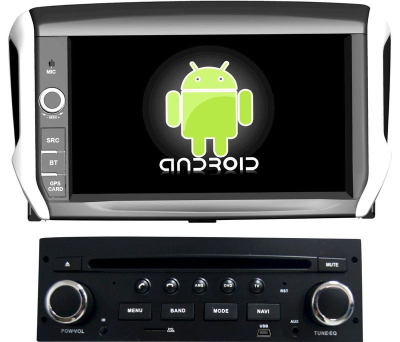 Штатная магнитола PEUGEOT 2008 2013+, 208 2012+ QR-8079 (экран 8", 1024*600) в Тюмени