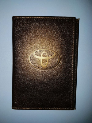 Бумажник водителя БВЛ5Л К BLACK нат.кож. TOYOTA купить в Тюмени