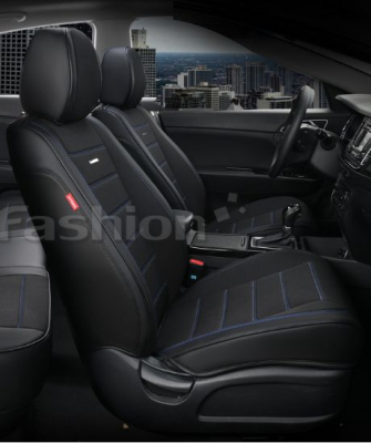 Каркасные чехлы фронт 5D "MAYER" черный/черный/синий купить в Тюмени