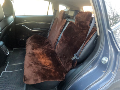 Накидка на сиденье, шерсть задняя (коричневый) прорезиненный подклад изображение Накидка на сиденье, шерсть задняя (коричневый) прорезиненный подклад купить в Тюмени
