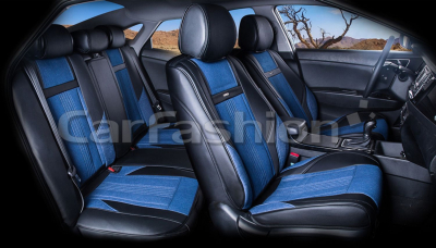 Комплект Накидок Carfashion "JEANS PLUS PREMIUM" синий/черный/черный изображение Комплект Накидок Carfashion "JEANS PLUS PREMIUM" синий/черный/черный купить в Тюмени