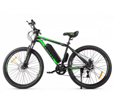 Электровелосипед взрослый Eltreco XT 600 D (Черно-зеленый) 350Вт, 7,8Ah, 27,5