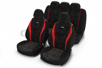 Чехлы "RECORD" красный/черный/красный купить в Тюмени