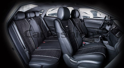 Комплект Накидок Carfashion "ELEMENT PLUS" черный/черный/серый/серый