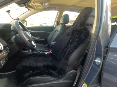 Накидка на сиденье авто, мутон (Черный) перед купить в Тюмени