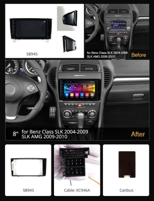 Штатная магнитола MERCEDES  SLK 2004-2009/SLK AMG 2009-2010 OL-8945-S9 8", 1024*600 в Тюмени