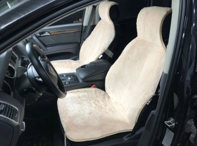 Накидка на сиденье авто, мутон (Жемчуг) перед купить в Тюмени