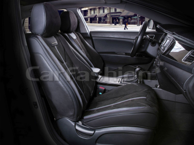 Каркасные чехлы фронт 5D "START" черный/черный/т.серый купить в Тюмени