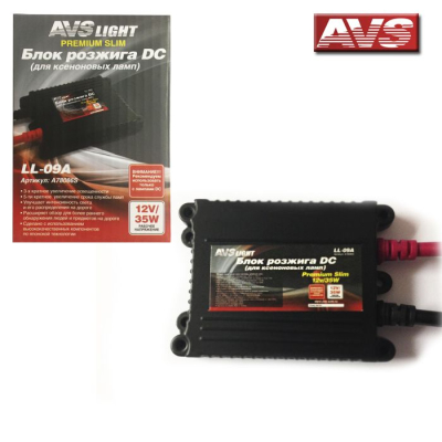 Блок розжига AVS (Premium slim DC) 1 шт. 12/35W LL-09A разъём KET