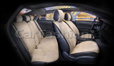 Комплект Накидок Carfashion "CAPRI PRO PLUS" бежевый/бежевый/бежевый изображение Комплект Накидок Carfashion "CAPRI PRO PLUS" бежевый/бежевый/бежевый купить в Тюмени