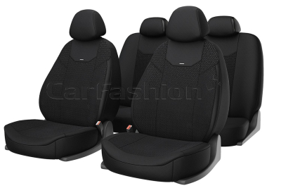 Чехлы на сидение автомобиля Carfashion "ARIZONA" черный/черный/черный купить в Тюмени