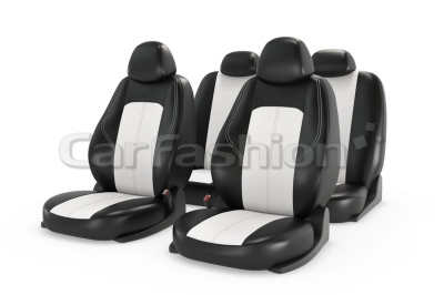 Чехлы "RANGER LEATHER" черный/белый/белый купить в Тюмени