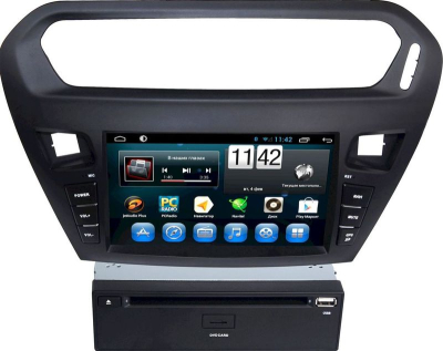 Штатная магнитола Магнитола CITROEN 301 2013+, Citron C-Elyse 2013+ QR-8041 (экран 8", 1024*600)