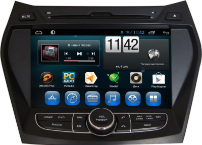 Штатная магнитола HYUNDAI Santa Fe 2012+ (DM), Grand Santa Fe 2014+ QR-8022 (экран 8", 1024*600) в Тюмени