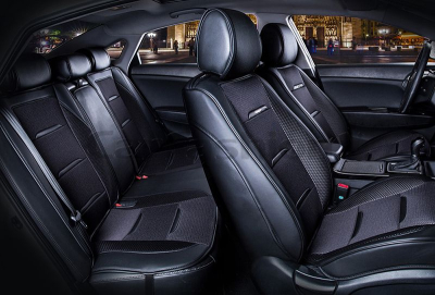 Комплект Накидок Carfashion для автомобиля "BUSINESS PLUS черный/черный/черный купить в Тюмени
